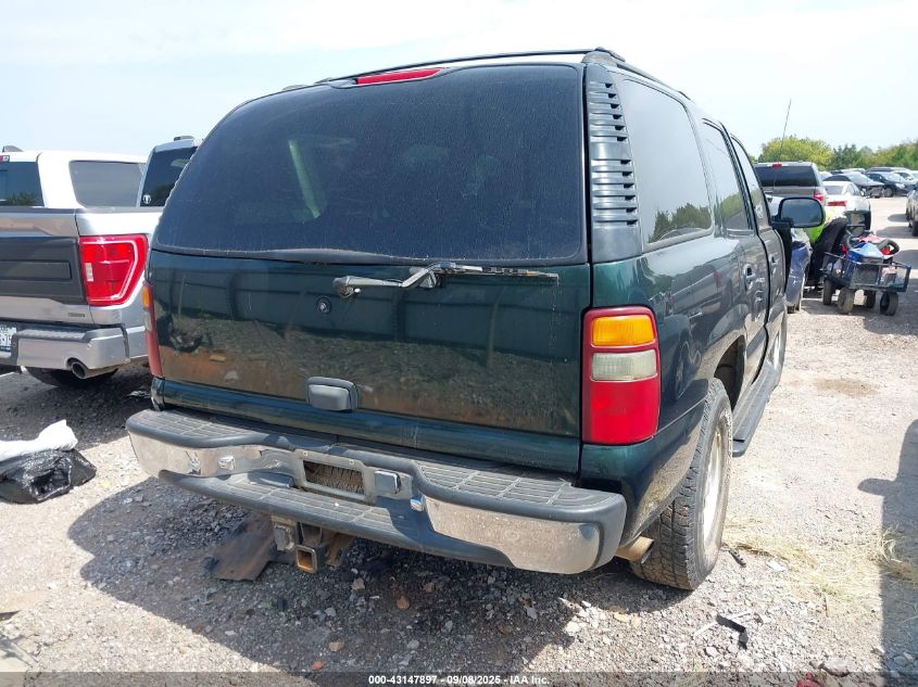 2001 Chevrolet Tahoe Ls VIN: 1GNEK13T91R210628 Lot: 43147897
