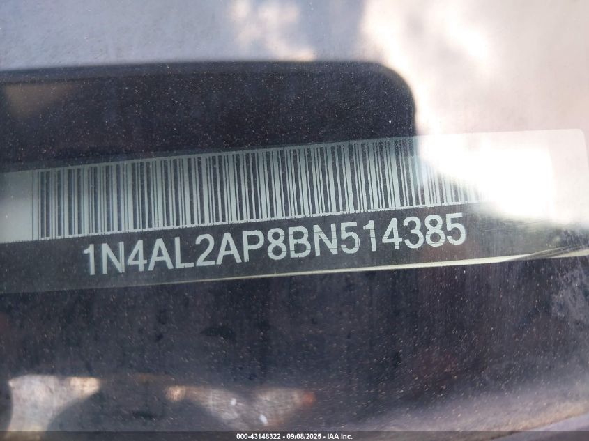 2011 Nissan Altima 2.5 S VIN: 1N4AL2AP8BN514385 Lot: 43148322