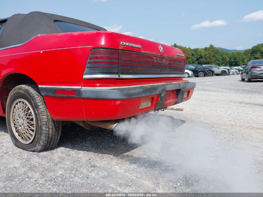 1990 Chrysler Lebaron VIN: 1C3XJ4530LG436854 Lot: 43148525