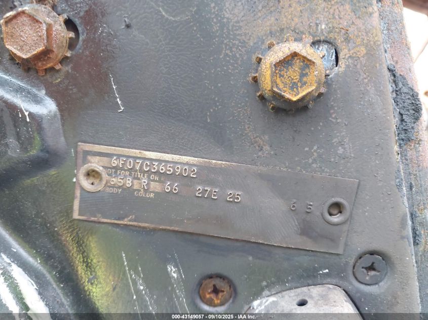 1966 Ford Mustang VIN: 0000006F07C365902 Lot: 43149057