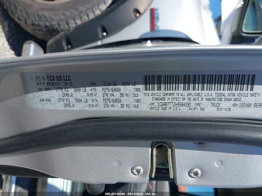 2017 RAM 1500 BIG HORN  4X4 6'4 BOX - 1C6RR7TT2HS584291