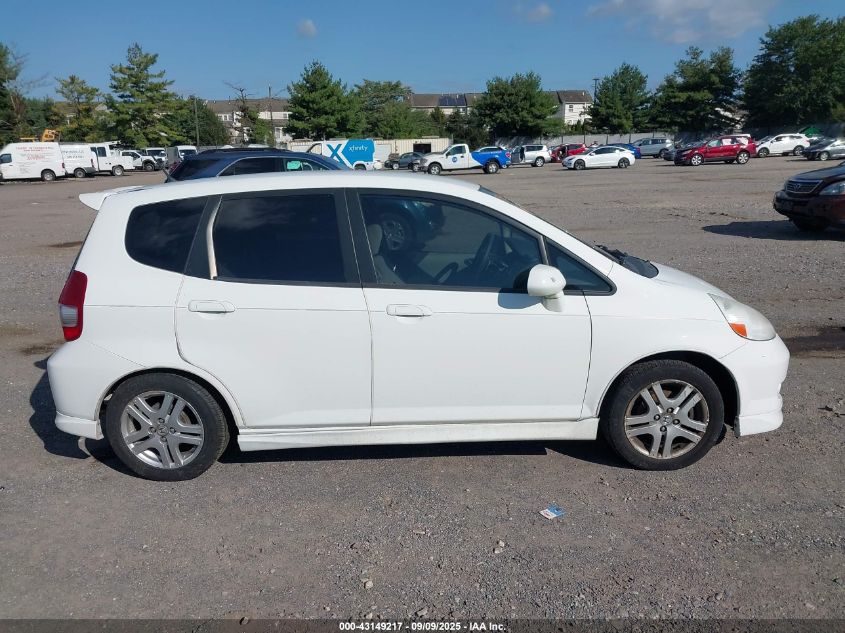 2007 Honda Fit Sport VIN: JHMGD38637S049705 Lot: 43149217