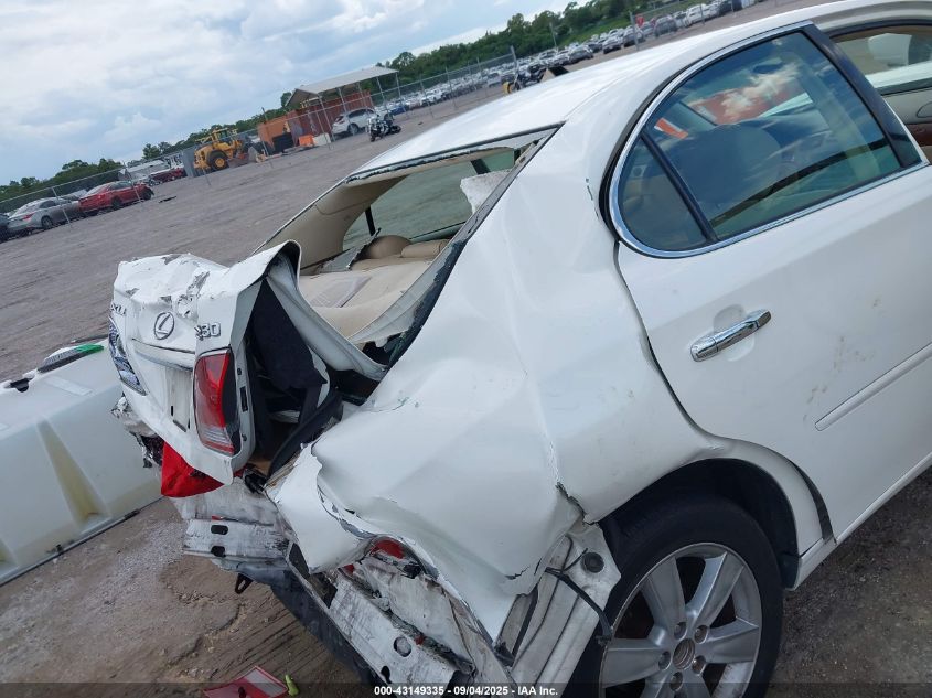 2005 Lexus Es 330 VIN: JTHBA30G055074791 Lot: 43149335