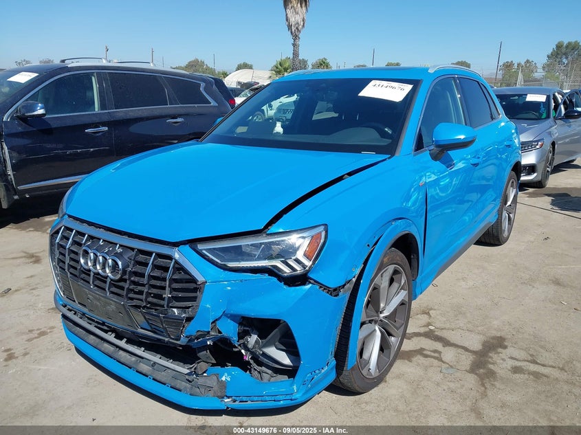 Vin: wa1eecf38l1030284, lot: 43644028, audi q3 premium plus 45 tfsi s line quattro tiptronic 20202