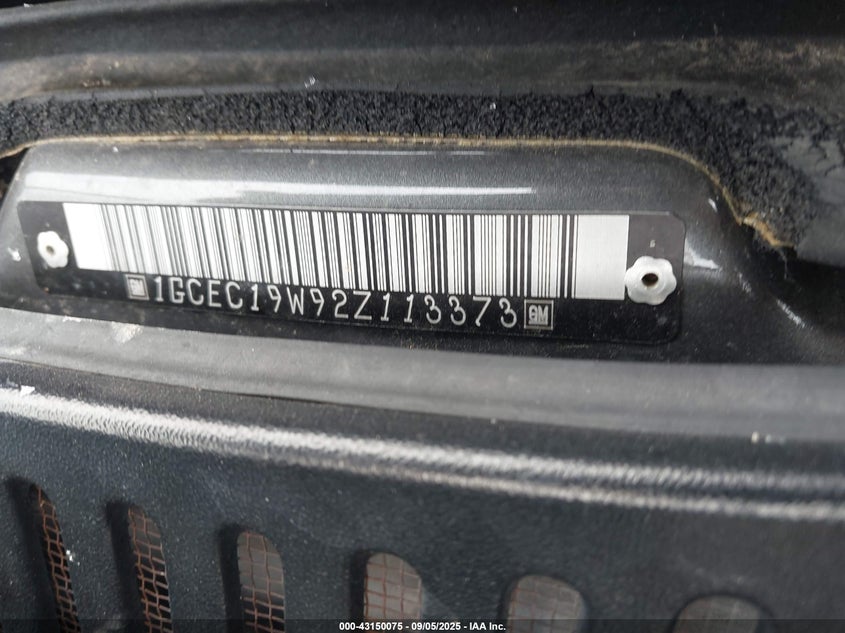 2002 Chevrolet Silverado 1500 VIN: 1GCEC19W92Z113373 Lot: 43150075