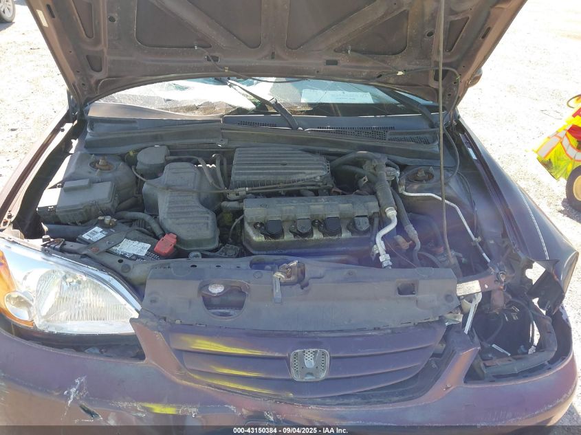 2001 Honda Civic Lx VIN: 1HGES15521L014123 Lot: 43150384