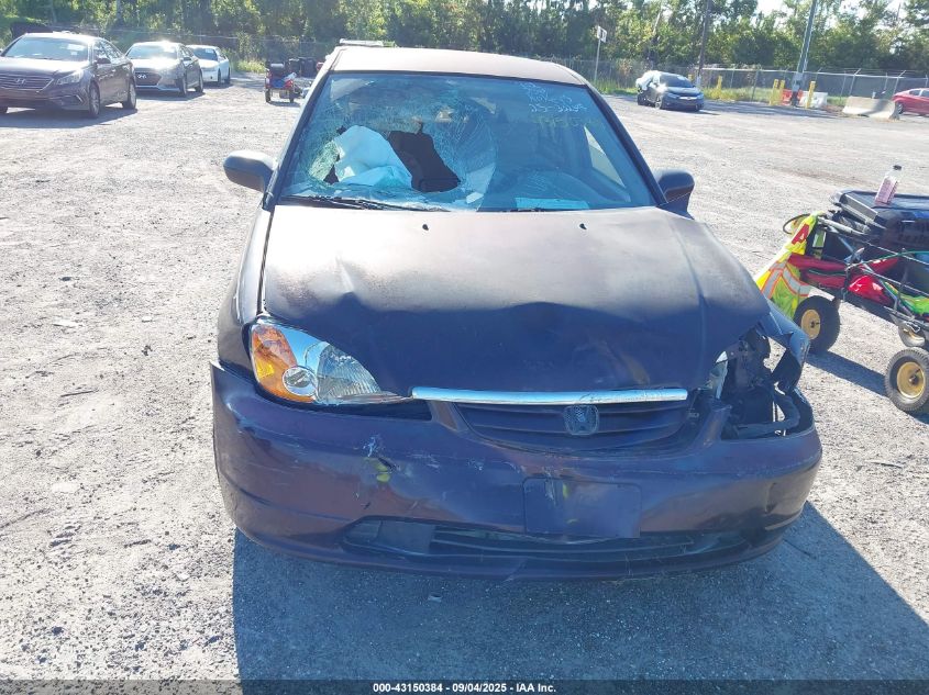 2001 Honda Civic Lx VIN: 1HGES15521L014123 Lot: 43150384