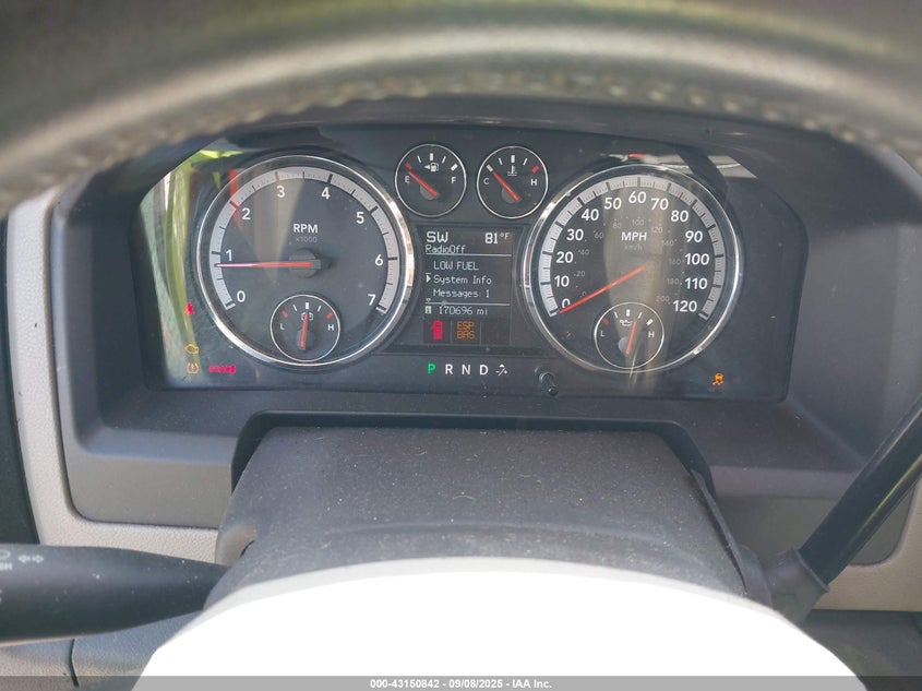 2009 Dodge Ram 1500 Slt/Sport/Trx VIN: 1D3HV13TX9S711729 Lot: 43150842