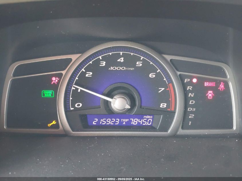 2009 Honda Civic Lx VIN: 1HGFA16589L020459 Lot: 43150952