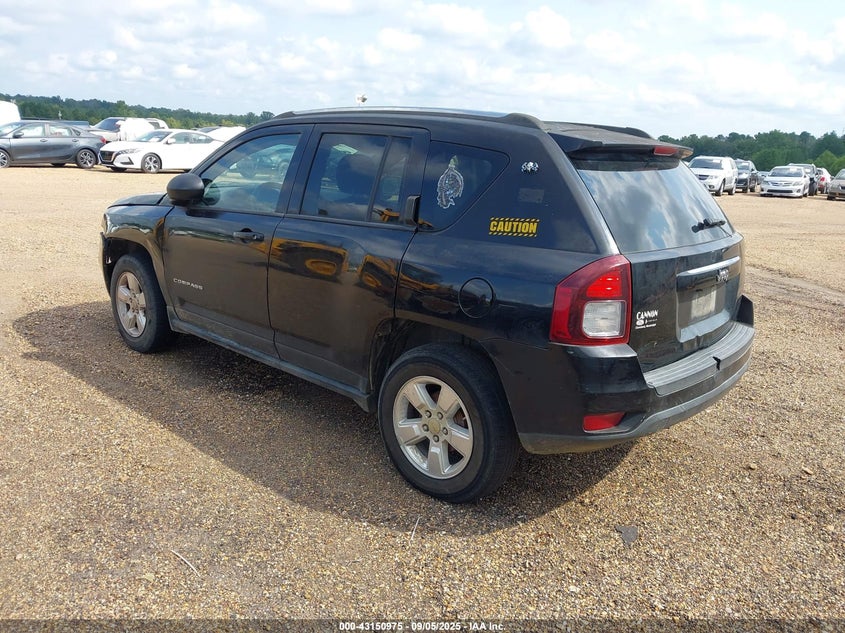 Vin: 1c4njcba8fd129857, lot: 43645327, jeep compass sport 20153