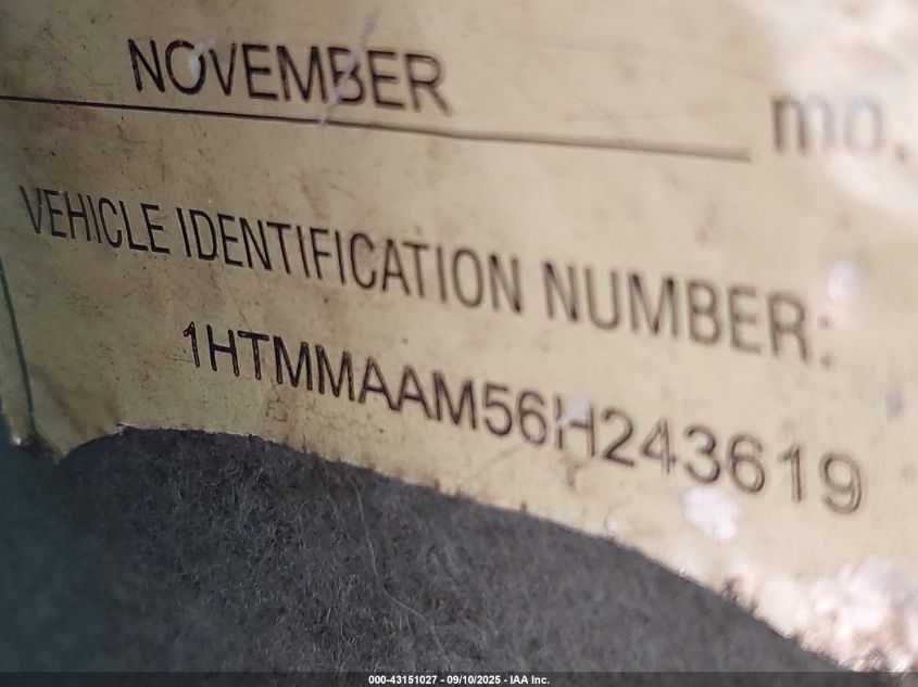 2006 International 4000 4300 VIN: 1HTMMAAM56H243619 Lot: 43151027