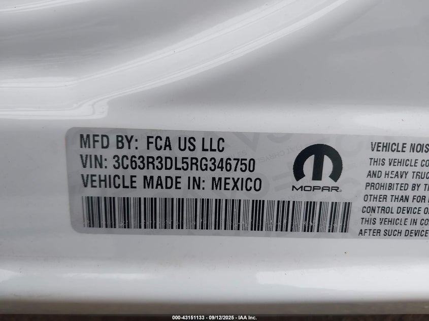 2024 Ram 3500 Big Horn 4X4 6'4 Box VIN: 3C63R3DL5RG346750 Lot: 43151133
