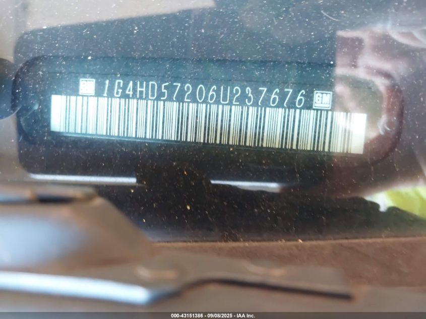 2006 Buick Lucerne Cxl VIN: 1G4HD57206U237676 Lot: 43151386