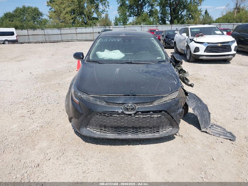 2020 Toyota Corolla Le VIN: 5YFEPRAE3LP128811 Lot: 43151488