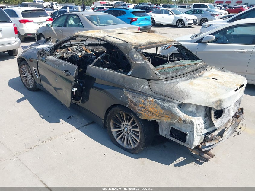 2015 BMW 428I black cabrio gasoline WBA3V5C54FP751974 photo #4