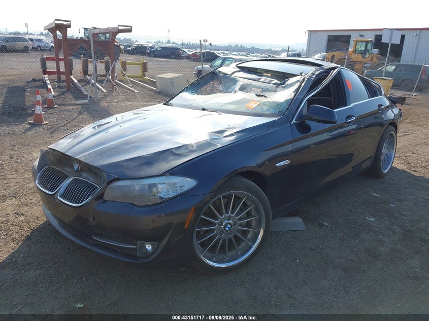 2011 BMW 535I black sedan gasoline WBAFR7C53BC805487 photo #3