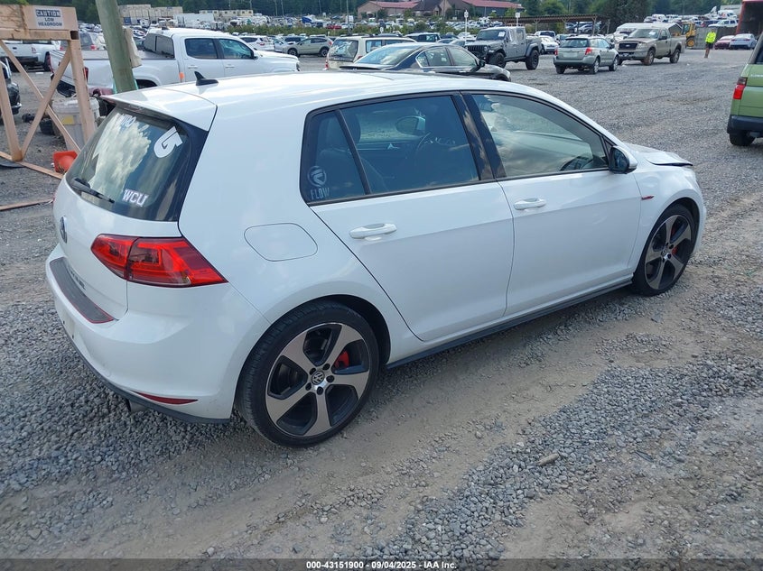2016 VOLKSWAGEN GOLF GTI AUTOBAHN W/PERFORMANCE PACKAGE 4-DOOR - 3VW547AU8GM055787