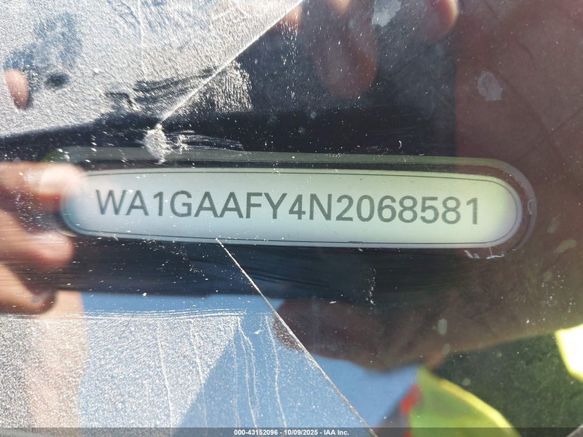 2022 Audi Q5 Premium 45 Tfsi S Line Quattro S Tronic VIN: WA1GAAFY4N2068581 Lot: 43152096