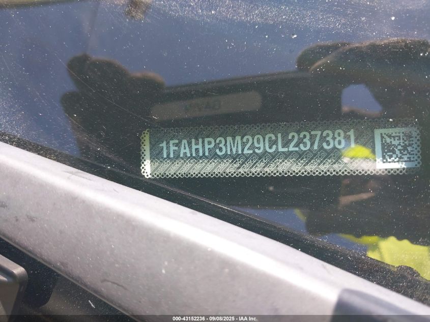 2012 Ford Focus Sel VIN: 1FAHP3M29CL237381 Lot: 43152236