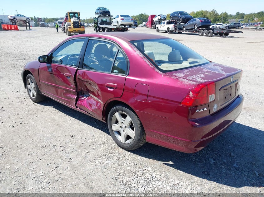 2004 Honda Civic Ex brown sedan gasoline 2HGES25774H596485 photo #4