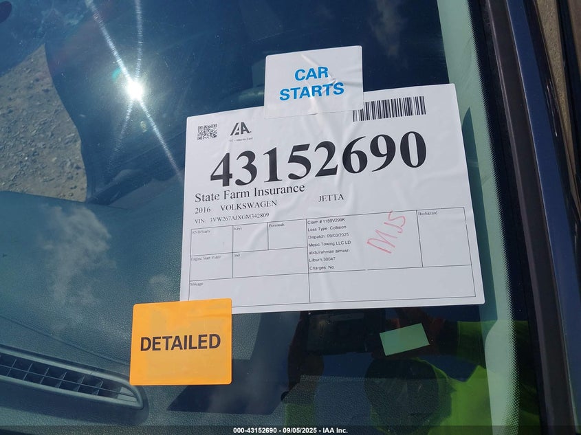 3VW267AJXGM342809 2016 VOLKSWAGEN JETTA photo no. 17