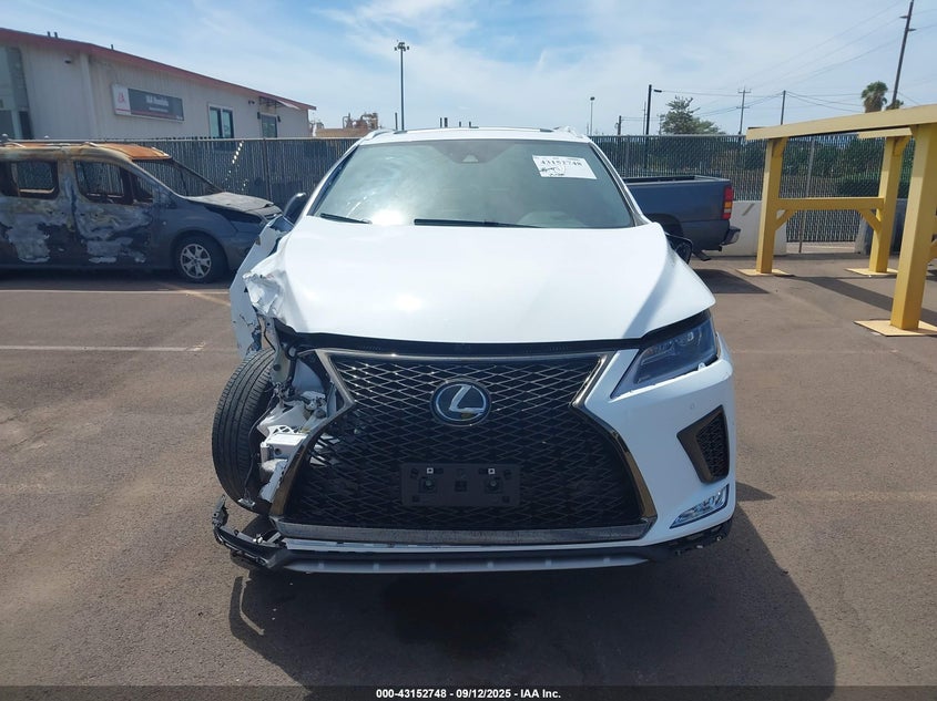 2022 Lexus Rx 350 F Sport Appearance VIN: 2T2SZMAA6NC225528 Lot: 43152748