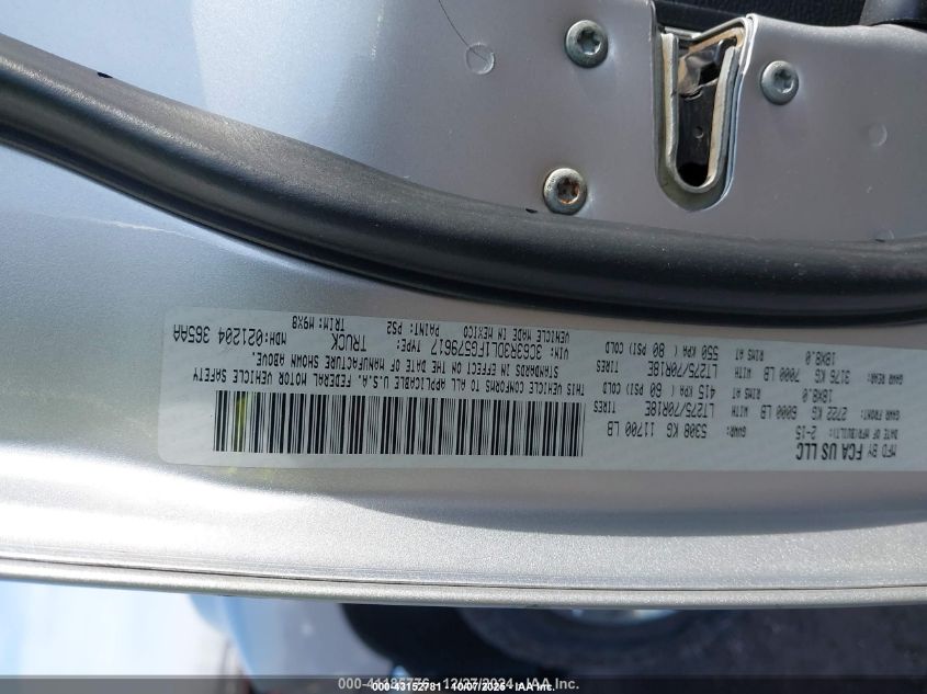 2015 Ram 3500 Big Horn VIN: 3C63R3DL1FG579617 Lot: 43152781