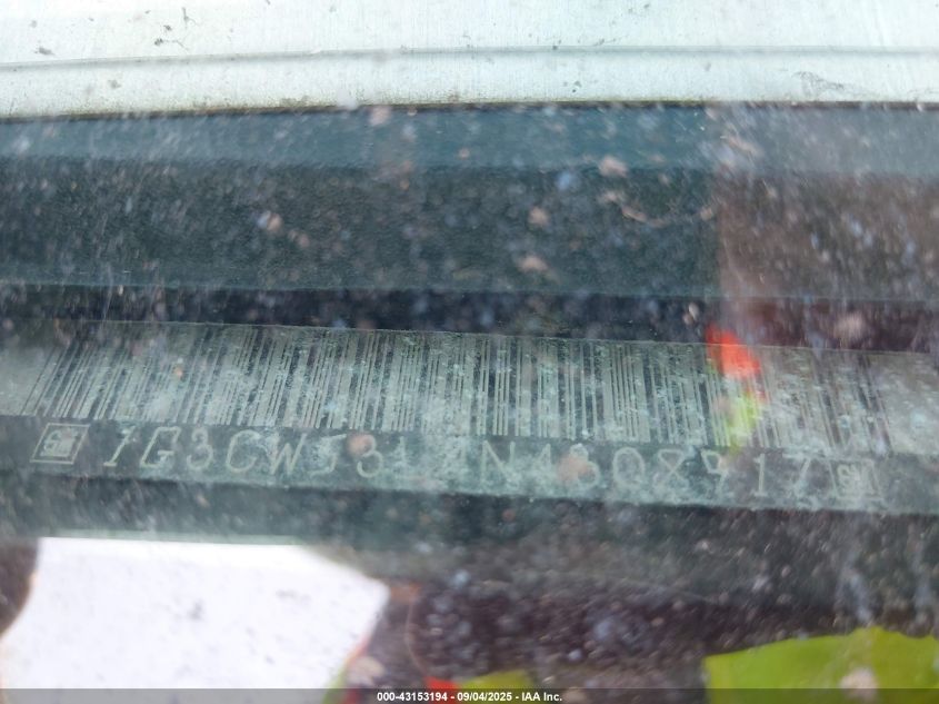 1992 Oldsmobile 98 Regency Elite VIN: 1G3CW53L4N4308917 Lot: 43153194