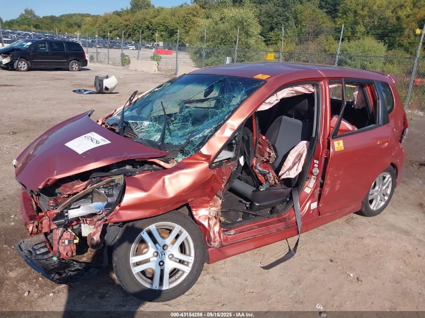 2008 Honda Fit Sport VIN: JHMGD37628S067194 Lot: 43154256