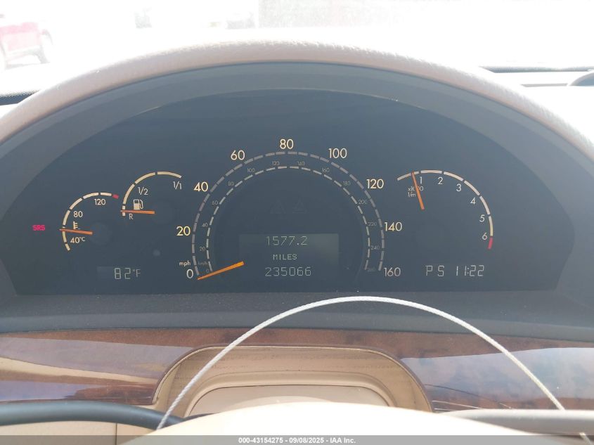 2001 Mercedes-Benz S 500 VIN: WDBNG75J81A135426 Lot: 43154275