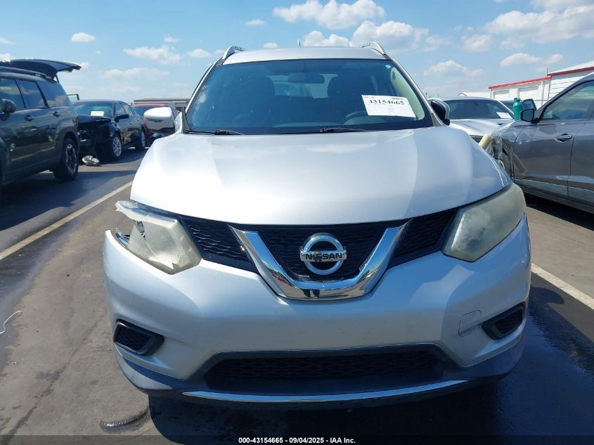 2016 Nissan Rogue Sv VIN: KNMAT2MV0GP650669 Lot: 43154665