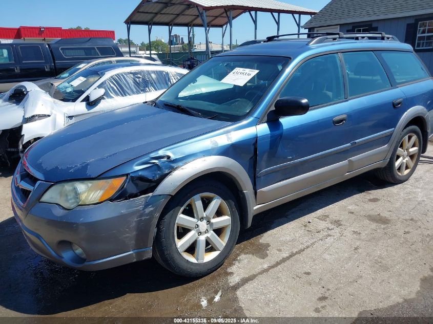 2008 Subaru Outback 2.5I/2.5I L.l. Bean Edition VIN: 4S4BP61C087333670 Lot: 43155336