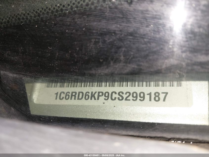 2012 Ram 1500 St VIN: 1C6RD6KP9CS299187 Lot: 43155451