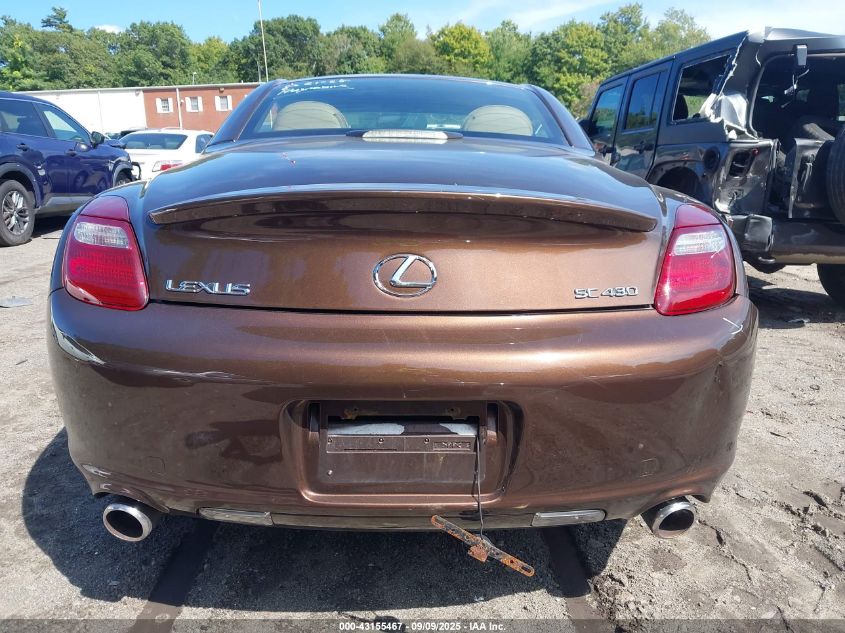 2008 Lexus Sc 430 VIN: JTHFN45Y189016408 Lot: 43155467