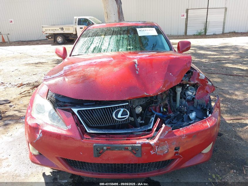 2006 Lexus Is 250 VIN: JTHBK262162020082 Lot: 43155495