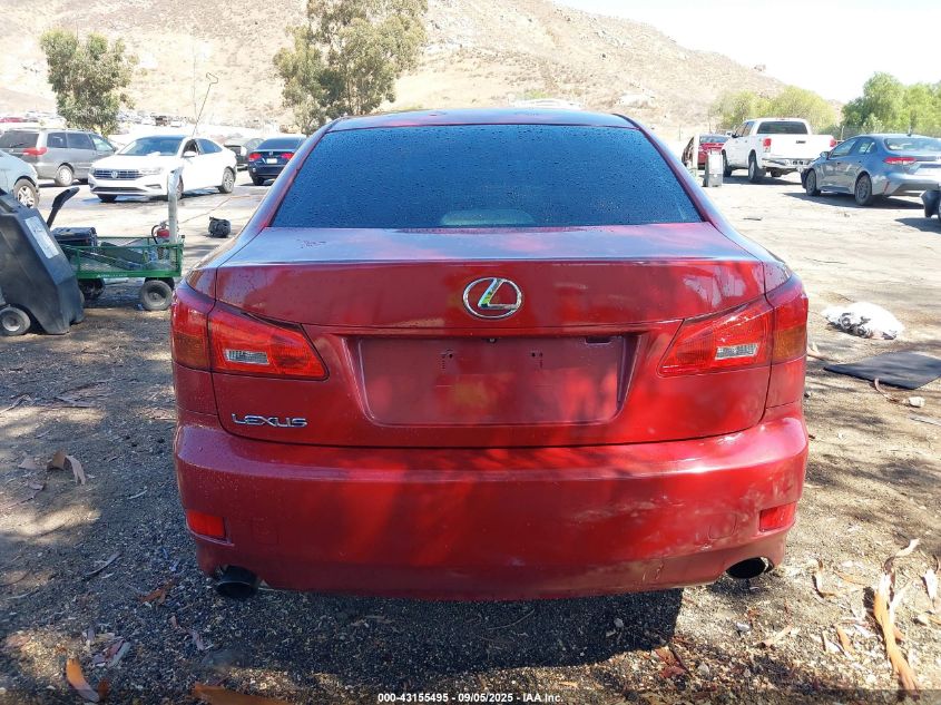 2006 Lexus Is 250 VIN: JTHBK262162020082 Lot: 43155495