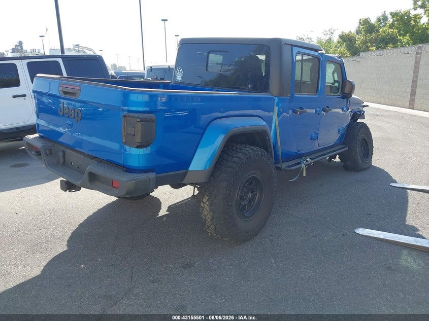 Vin: 1c6hjtag0ml576583, lot: 43649853, jeep gladiator sport s 4x4 20214