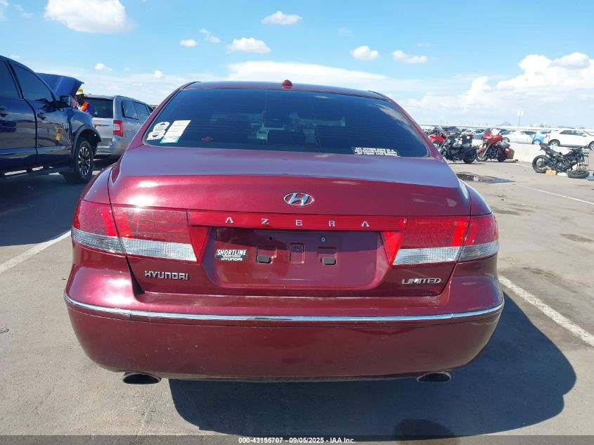 2009 Hyundai Azera Limited VIN: KMHFC46F19A344282 Lot: 43155707