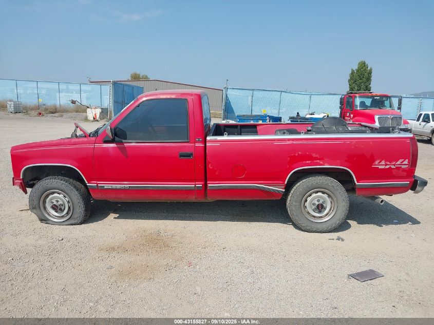 1992 GMC Sierra K2500 VIN: 1GTFK24K7NZ529055 Lot: 43155827