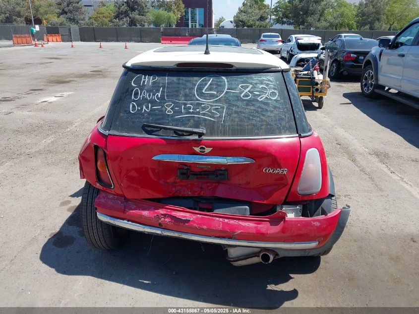 2003 Mini Cooper VIN: WMWRC33423TE15239 Lot: 43155867