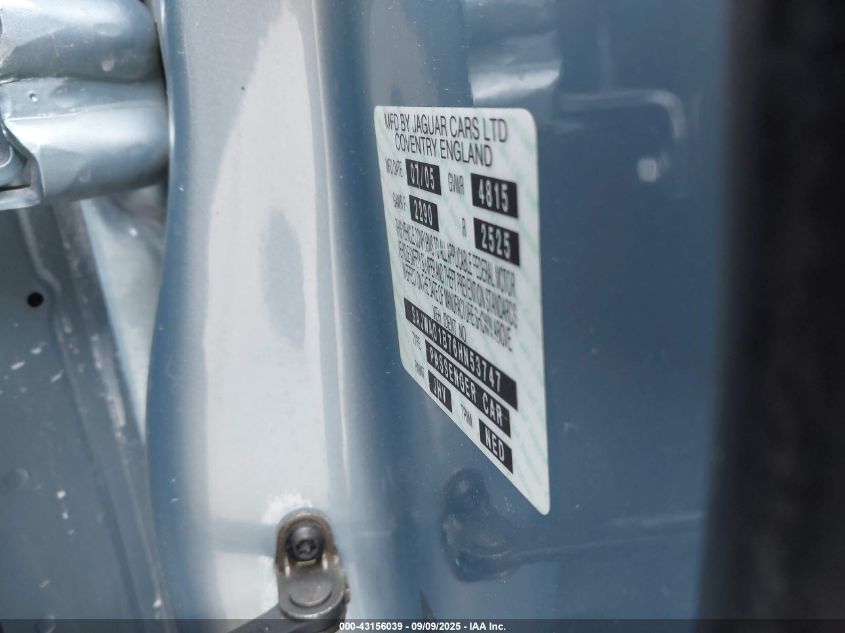 2006 Jaguar S-Type 4.2L V8 VIN: SAJWA01B76HN53747 Lot: 43156039