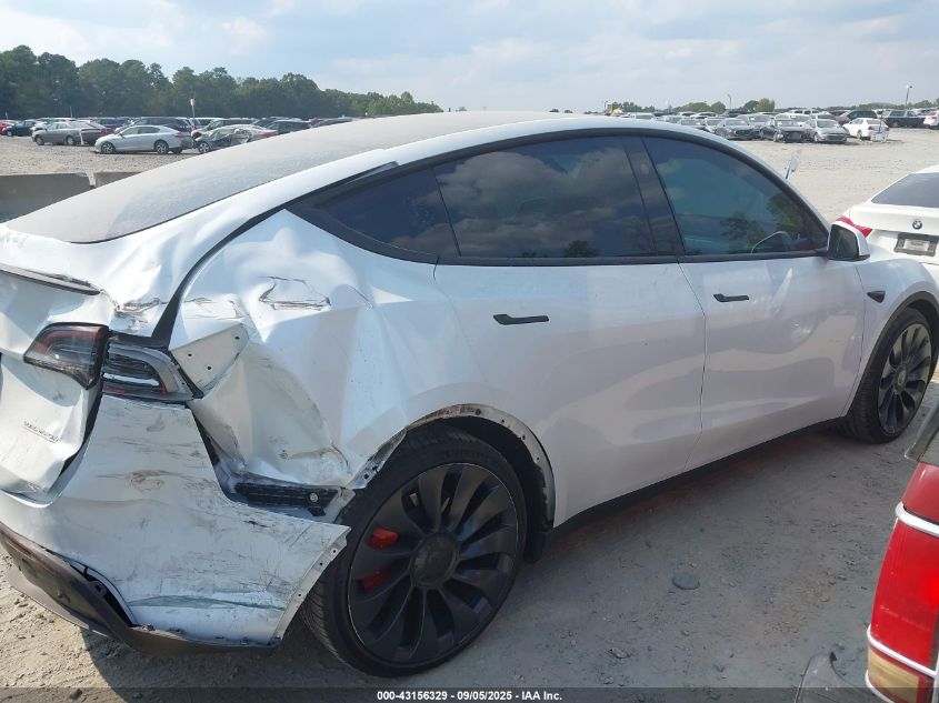 2023 Tesla Model Y Performance Dual Motor All-Wheel Drive VIN: 7SAYGDEF3PF804018 Lot: 43156329