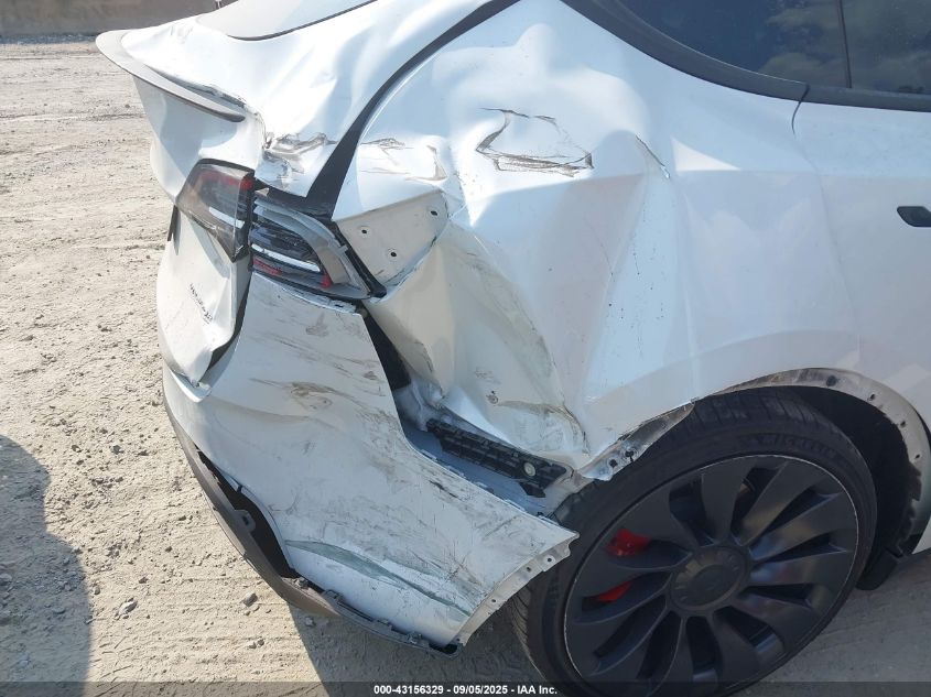 2023 Tesla Model Y Performance Dual Motor All-Wheel Drive VIN: 7SAYGDEF3PF804018 Lot: 43156329