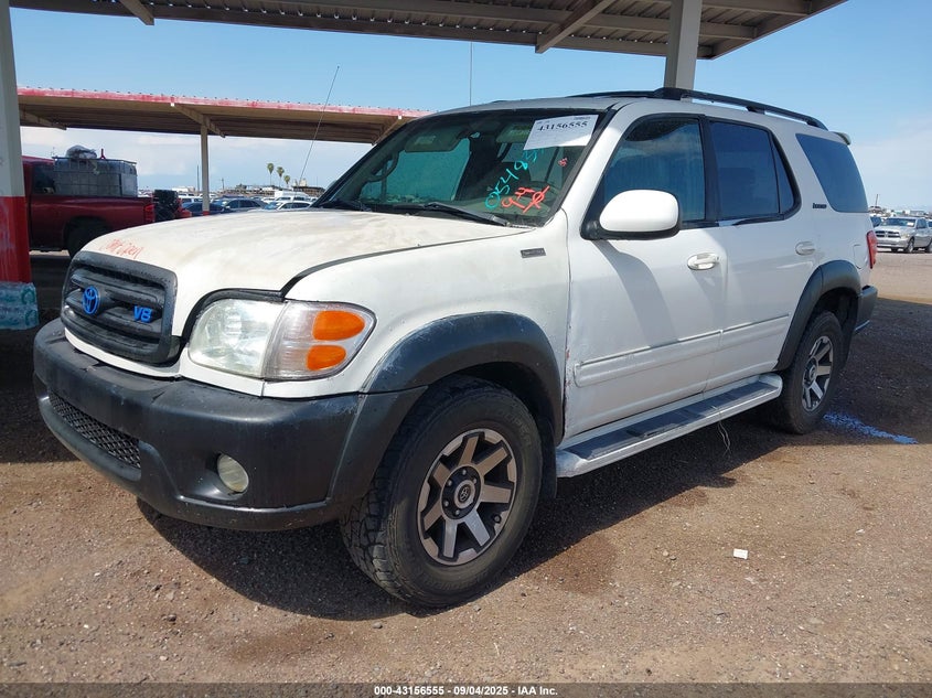 2001 Toyota Sequoia Limited V8 white other gasoline 5TDZT38A61S054835 photo #3