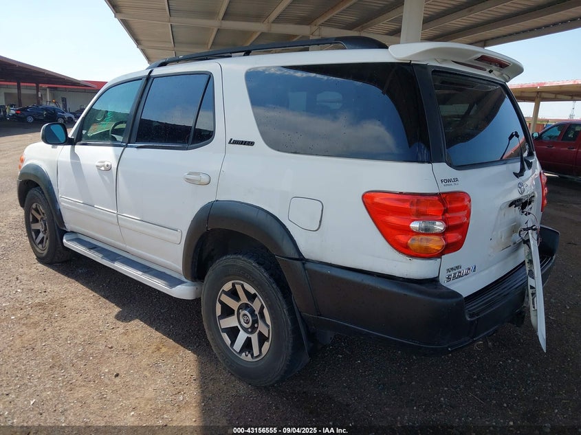 2001 Toyota Sequoia Limited V8 white other gasoline 5TDZT38A61S054835 photo #4