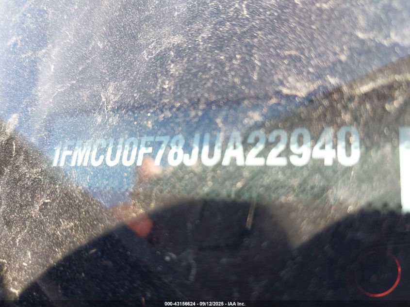 2018 Ford Escape S VIN: 1FMCU0F78JUA22940 Lot: 43156624