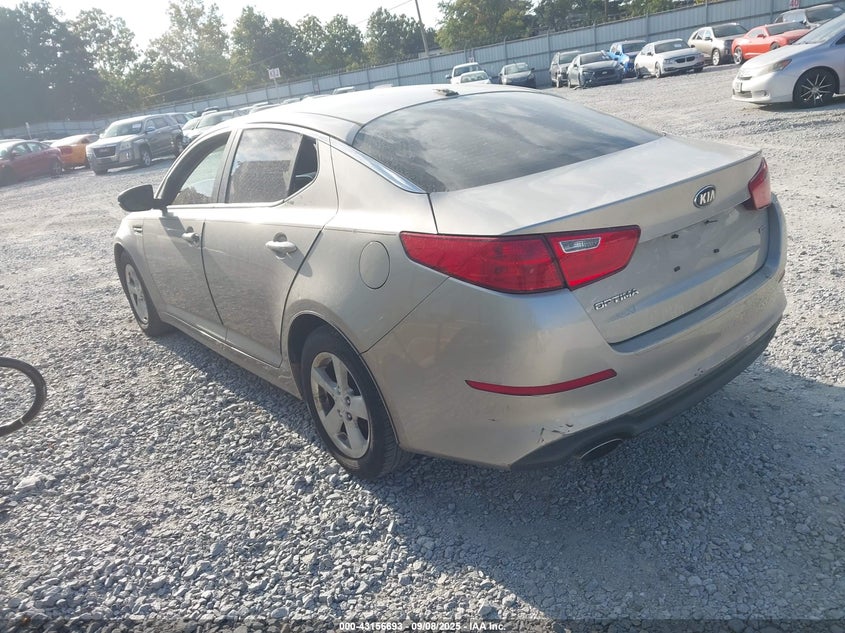 Vin: knagm4a71e5497945, lot: 43651063, kia optima lx 20143