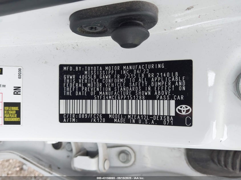 2023 TOYOTA COROLLA SE - 5YFS4MCE6PP151288