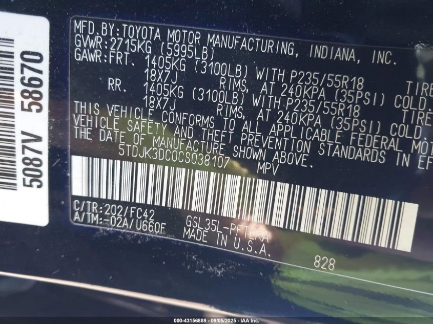 2001 Toyota Sienna Le VIN: 4T3ZF13C21U348946 Lot: 43156889