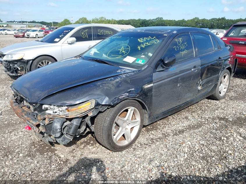 2005 Acura Tl black sedan gasoline 19UUA66225A010526 photo #3